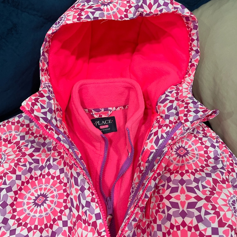 The Children's Place Pink and Purple Patterned Raincoat